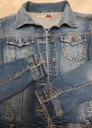 Куртка джинсовая пиджак джинсовый stradivarius6 фото