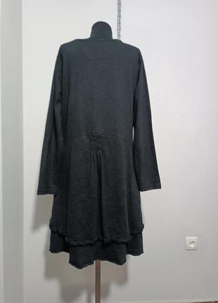 Платье чёрное с акцентыми карманами а-силуэта deerberg в стиле oska, l9 фото
