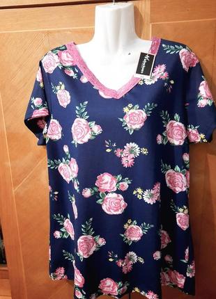 Fabulous 100% бавовна красива футболка у красивих трояндах мереживо1 фото