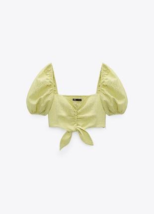 Стильний топ в клітинку від zara