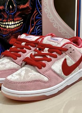 Кросівки nike sb dunk low strangelove skateboards valentine's day найки данки