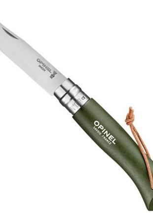 Туристичний ніж opinel (опінель) "inox no8 vri бук" origins khaki (001703) неіржавка сталь