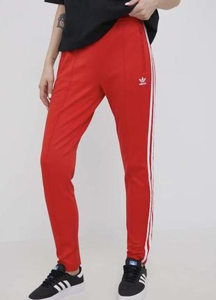 Червоні штани adidas1 фото
