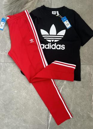 Красные брюки adidas2 фото