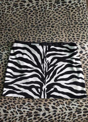 Оригінальна плюшева юбка зеброчка