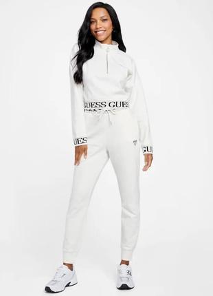 Красивые штаны guess P2375 женскиe на флисе белые