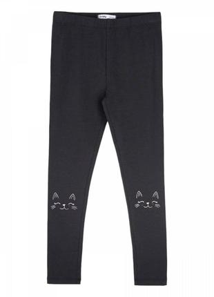 Леггинсы для девочки "kitty" черные. размер 128