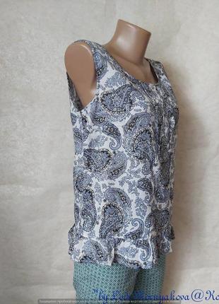 Фирменная marks & spenser блуза со 100 % хлопка в орнамент етно стиле, размер л-ка3 фото