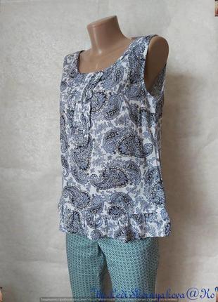 Фирменная marks & spenser блуза со 100 % хлопка в орнамент етно стиле, размер л-ка4 фото