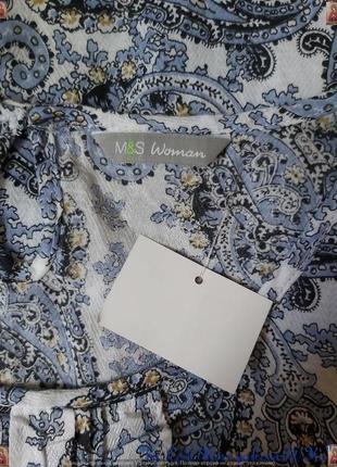 Фирменная marks & spenser блуза со 100 % хлопка в орнамент етно стиле, размер л-ка7 фото