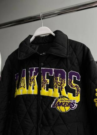 Куртка-бомбер lakers black4 фото