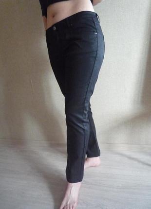 Tcm tchibo woman, германія базові класичні прямі джинси-штани з напиленням чорні5 фото