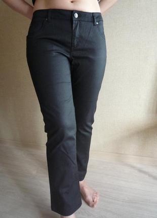 Tcm tchibo woman, германія базові класичні прямі джинси-штани з напиленням чорні4 фото