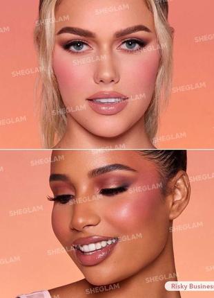 Жидкие матовые румяна с аппликатором sheglam color bloom liquid blush risky business2 фото