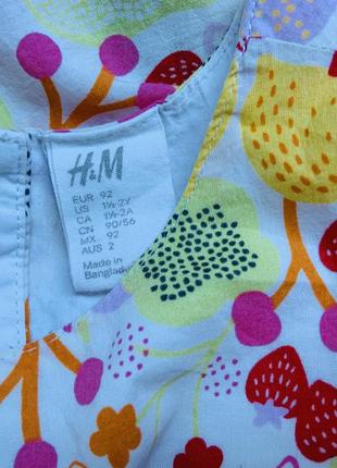 Легкое платье h&m девочке 1.5-2 года3 фото