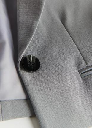 Жіночий укорочений піджак блейзер сірого кольору люкс якість2 фото