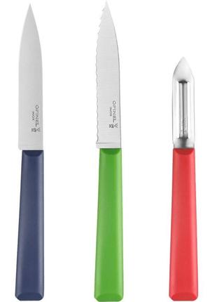 Набор кухонных ножей 3 предмета opinel "essentiels trio" (002359) нержавеющая сталь2 фото