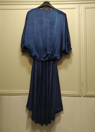 Костюм, вінтаж, блуза +довга спідниця, віскоза, атлас, вишивка, італія3 фото