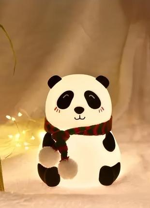 Дитячий силіконовий нічник світильник панда