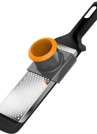 Кухонні терка дрібний вічко 32 см fiskars "functional form" (1014412) нержавіюча сталь