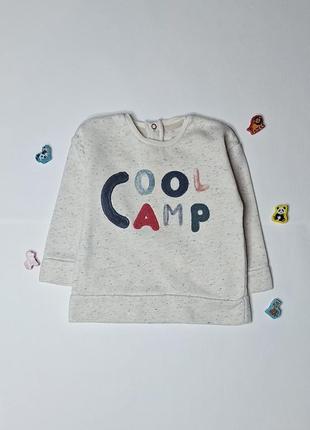 Дитяча тепла кофта кофточка светр світшот батнік толстовка ,з начосом на бійці для дівчинки 1.5-3роки, 92см mango