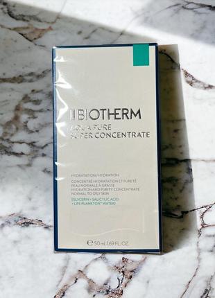 Biotherm aqua pure super concentrate увлажняющий флюид для жирной кожи 50 ml1 фото