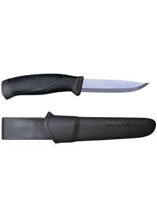 Туристический нож с чехлом morakniv "companion anthracite mg" (13165) нержавеющая сталь