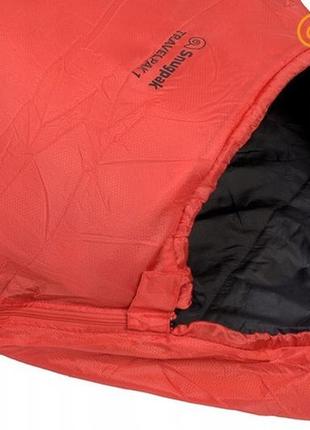 Універсальний спальний мішок від 7°c до 2°c град із чохлом та москітною сіткою snugpak "travelpak 1" red7 фото