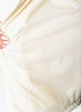 Куртка женская из мягкой экокожи, цвет молочный, 186r0956 фото