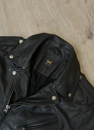 Lee x ornamental leather jacket мужская кожаная косуха3 фото