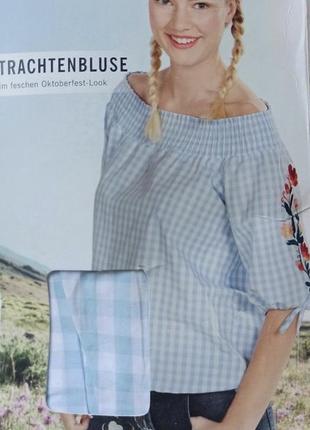 Блуза на плечі з вишивкою esmara р. 42 євро