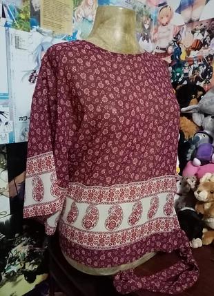 Брендовая шифоновая блуза от papaya р. l (наш 50-52-54)