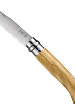Складной нож opinel (опинель) "inox lux olive №8 vri олива" (000899/002020) нержавеющая сталь