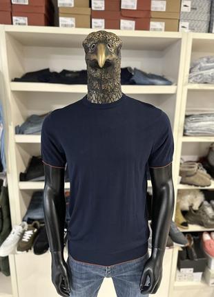 Синяя мужская футболка zegna