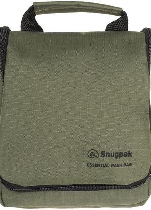 Туристическая косметичка - сумка с зеркалом для принадлежностей snugpak "essential wash bag" olive3 фото