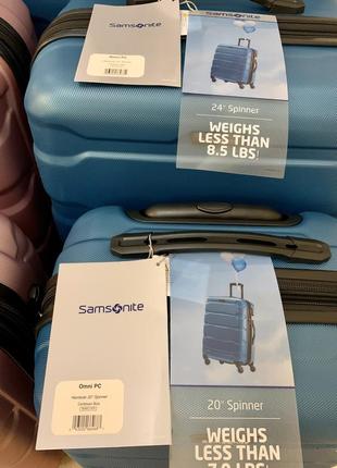 Дорожный чемодан samsonite caribbean blue 100%polycarbonate "l”10 фото