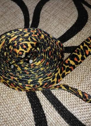 Шнуровки шнурки цвет леопард анималистический принт1 фото