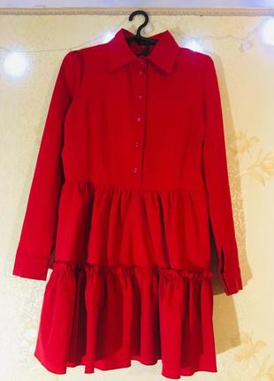Красное новое платье1 фото