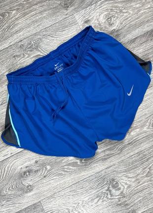 Nike dri-fit running шорты l размер женские  голубые оригинал3 фото