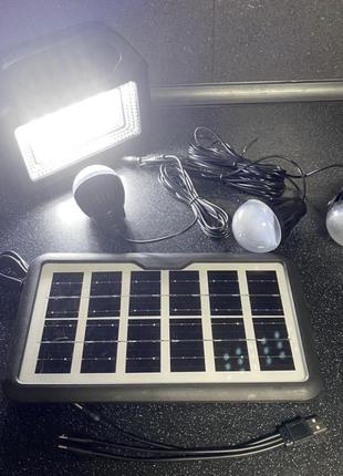 Аварийный ручной led фонарь gd-101 с солнечной батареей.3 фото