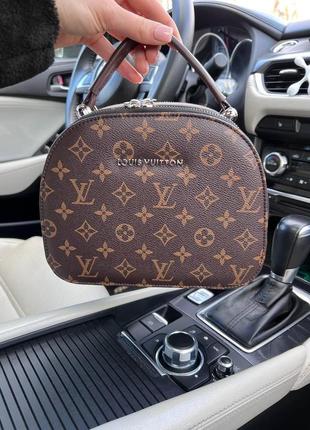 Кожаная женская сумка louis vuitton коричневая женская сумочка на плечо в подарочной упаковке10 фото