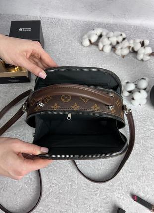 Кожаная женская сумка louis vuitton коричневая женская сумочка на плечо в подарочной упаковке3 фото