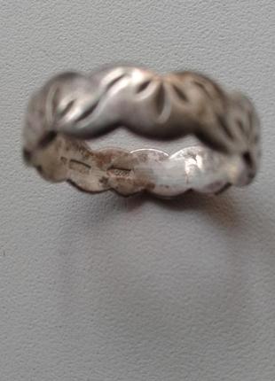 Серебряное обручальное кольцо 925 проба винтаж ссср5 фото