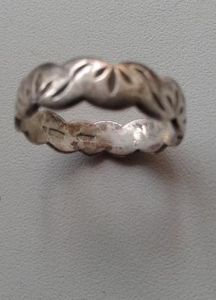 Серебряное обручальное кольцо 925 проба винтаж ссср4 фото