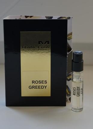 Пробник mancera roses greedy, 2 мл