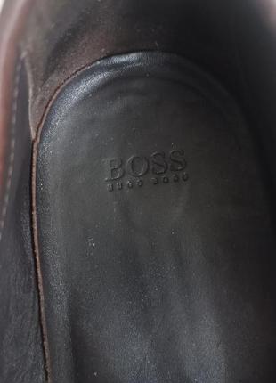 Кожаные туфли лоферы hugo boss italy оригинальные6 фото