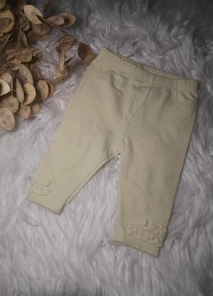 Трикотажные брюки на 0-3 месяца штанишки леггинсы лосины лосины лосинки1 фото