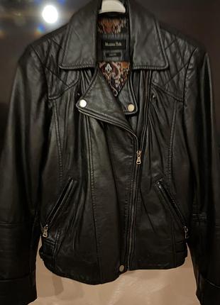 Кожаная куртка маssimo dutti