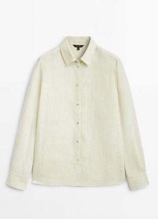 Льняная рубашка massimo dutti2 фото