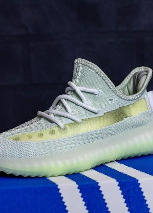 Распродажа! adidas hair yeezy boost 350 светло- зелени кроссовки женские летние весенние демисезонные демисезон низкие текстильные сетка отличное качество